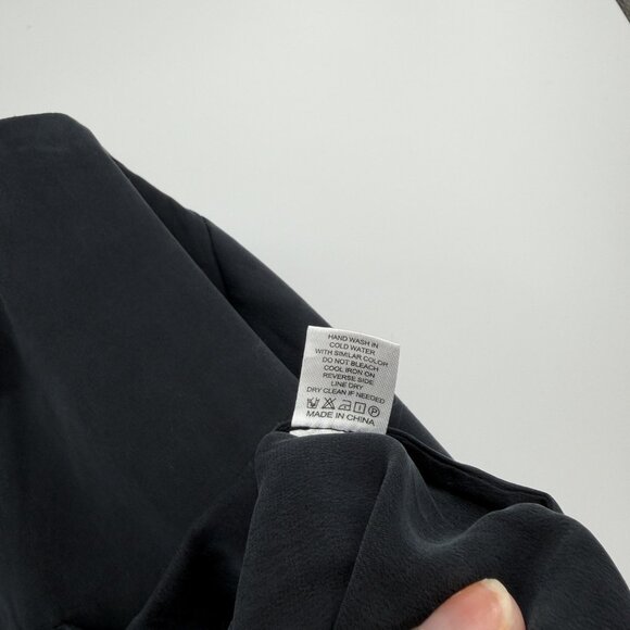Quince Washable Silk Pajama Button Up Top Size XL Women’s in Black - Picture 5 of 6